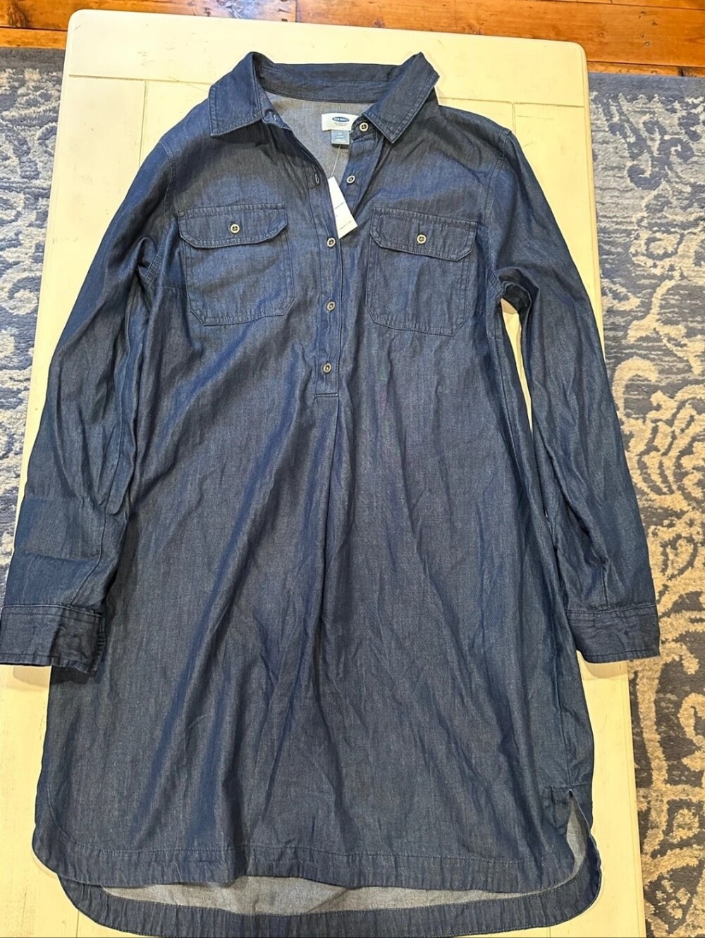 Old Navy Indigo Chambray Shirt Jacket